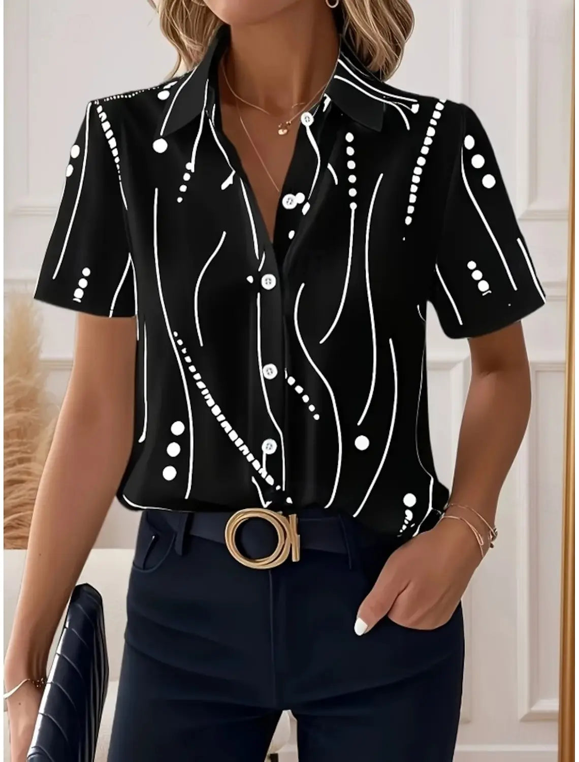 Women's Abstract Print Blouse