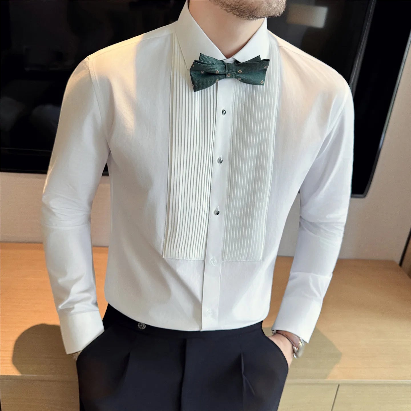 Slim Fit Tuxedo Shirt