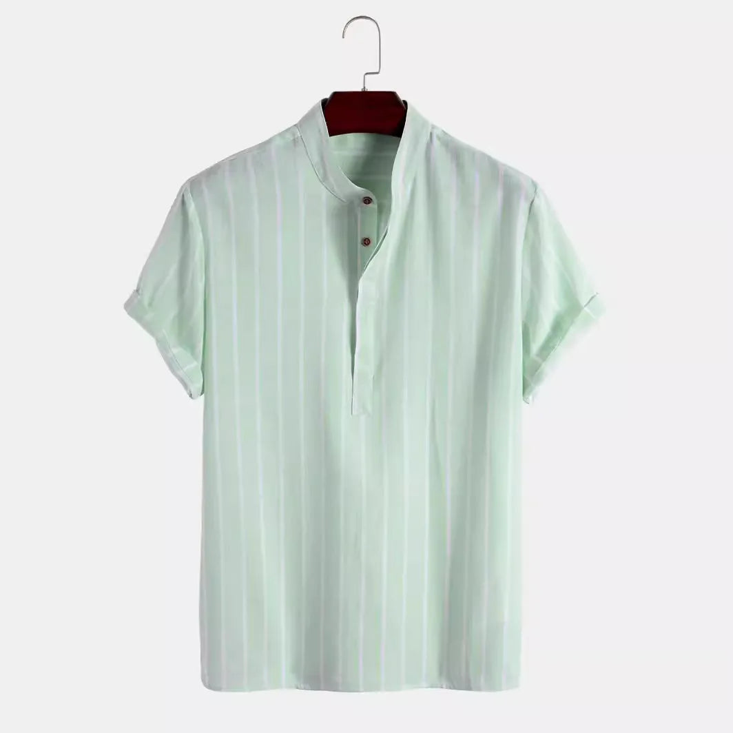 Women's Relaxed Striped Linen Top