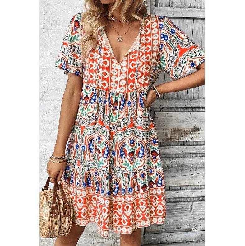 Women's Bohemian Mini Dress