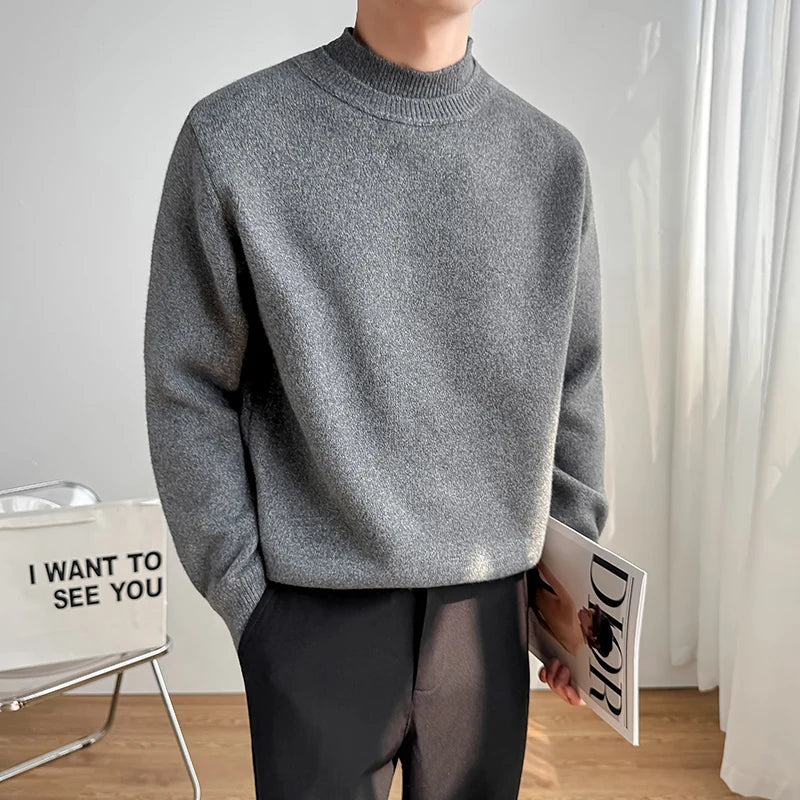 Slim Fit Long-Sleeve Knit Sweater
