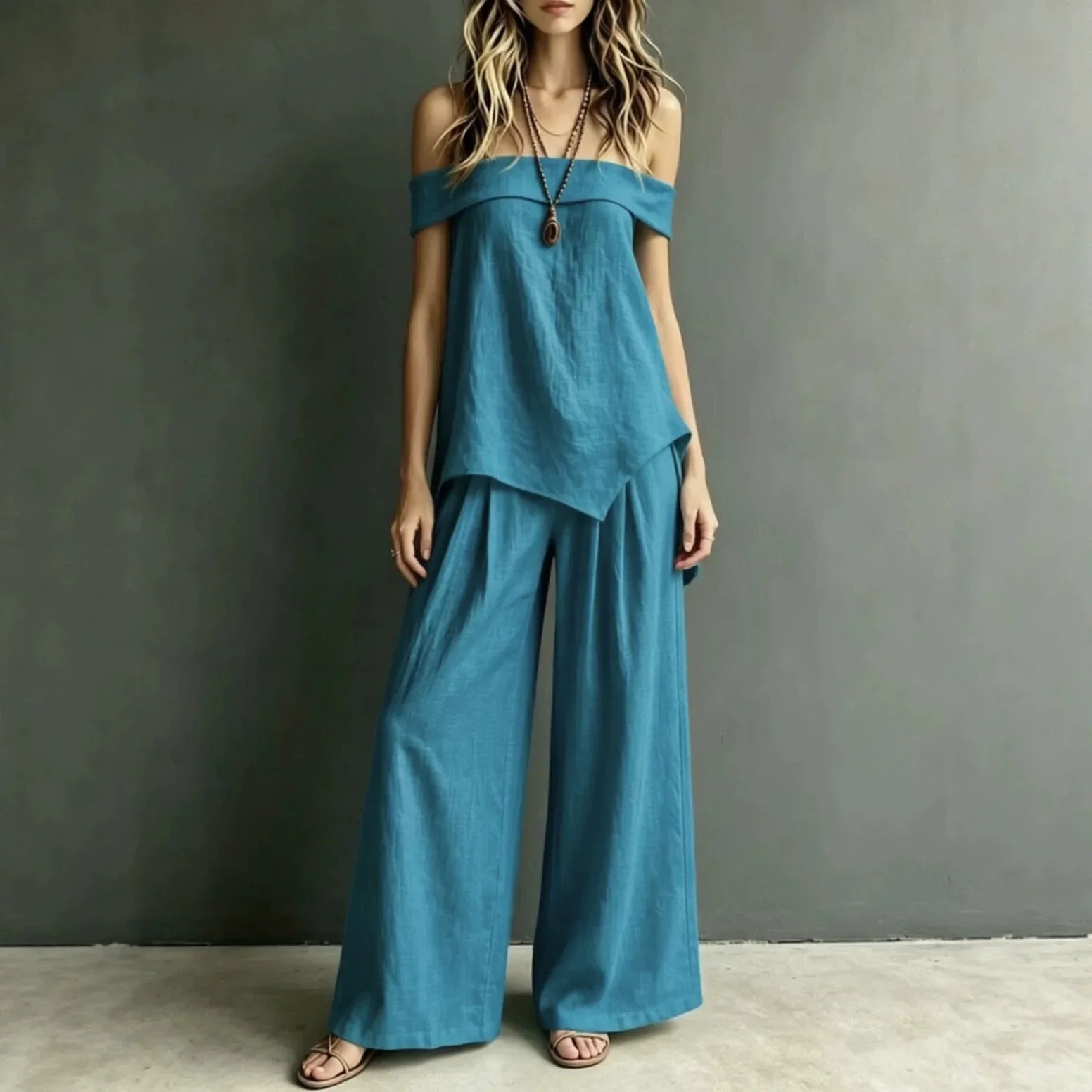 Women's Off Shoulder Pant Set