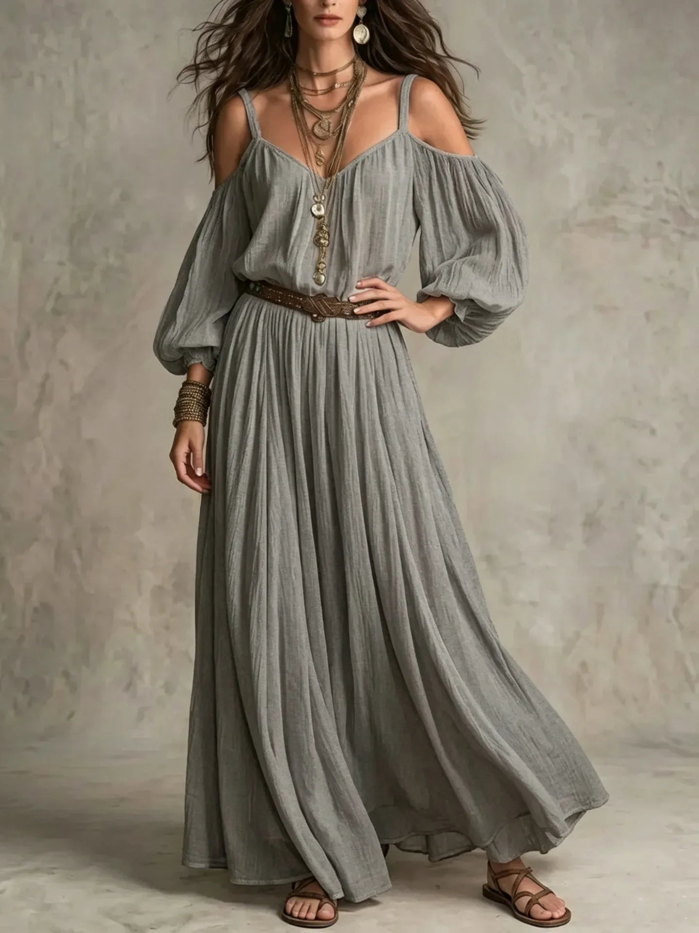 Women's Off Shoulder Maxi Dress