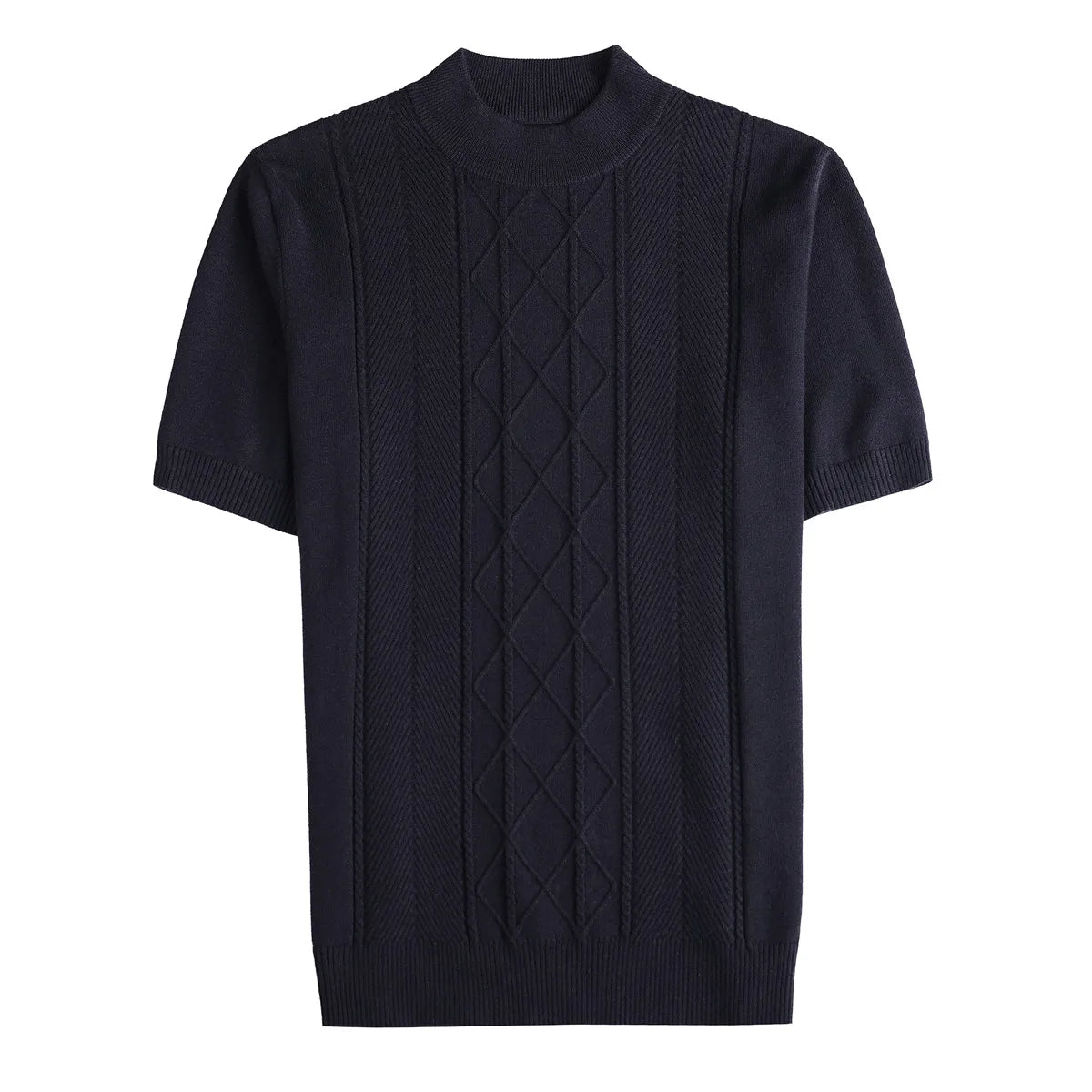 Slim Fit Short-Sleeve Knit Sweater