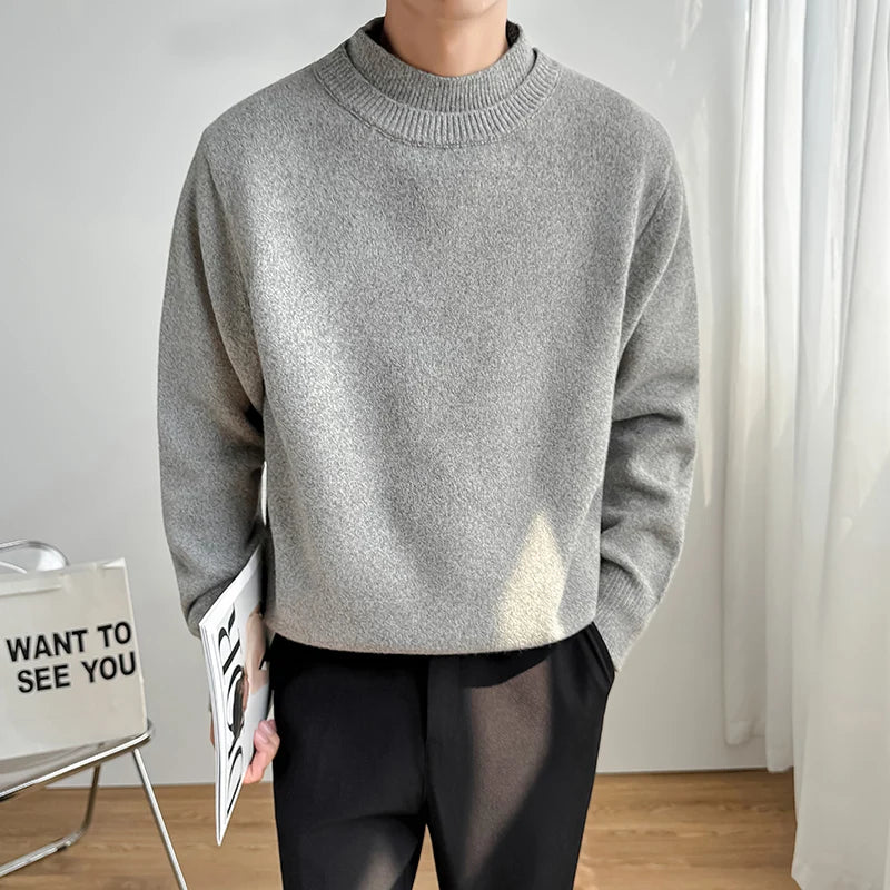 Slim Fit Long-Sleeve Knit Sweater
