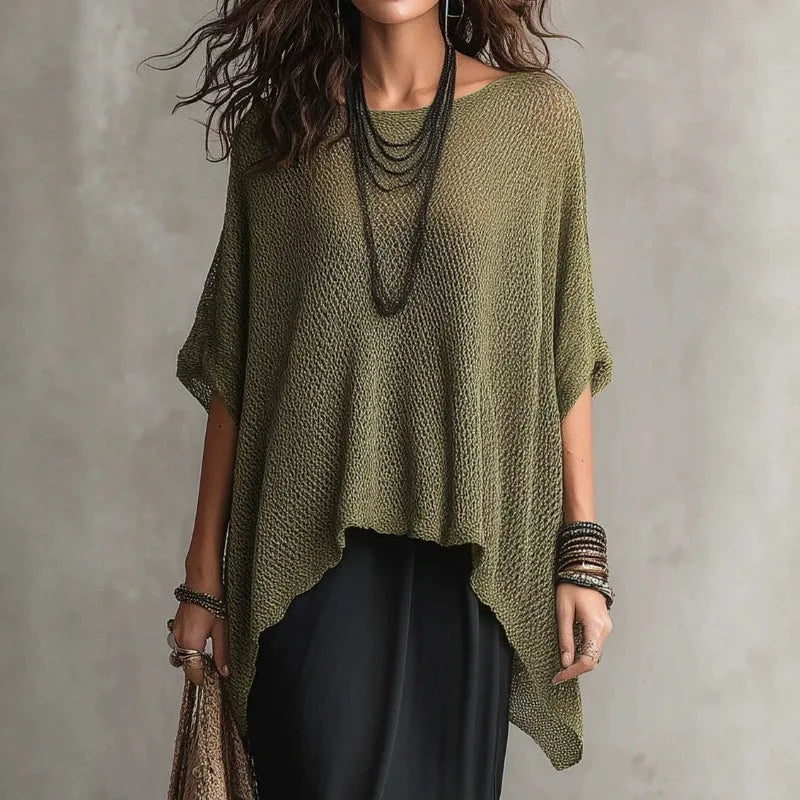 Women's Batwing Sleeve Knitted Blouse