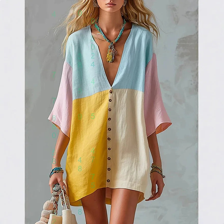 Women's Colorblock Mini Dress