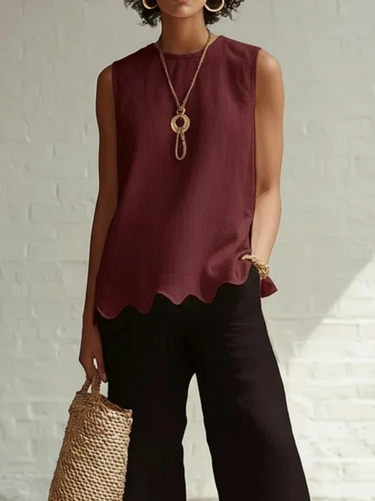 Women's Flowy Sleeveless Casual Top