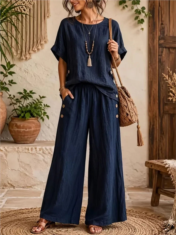 Women's Casual Relaxed Trouser Set