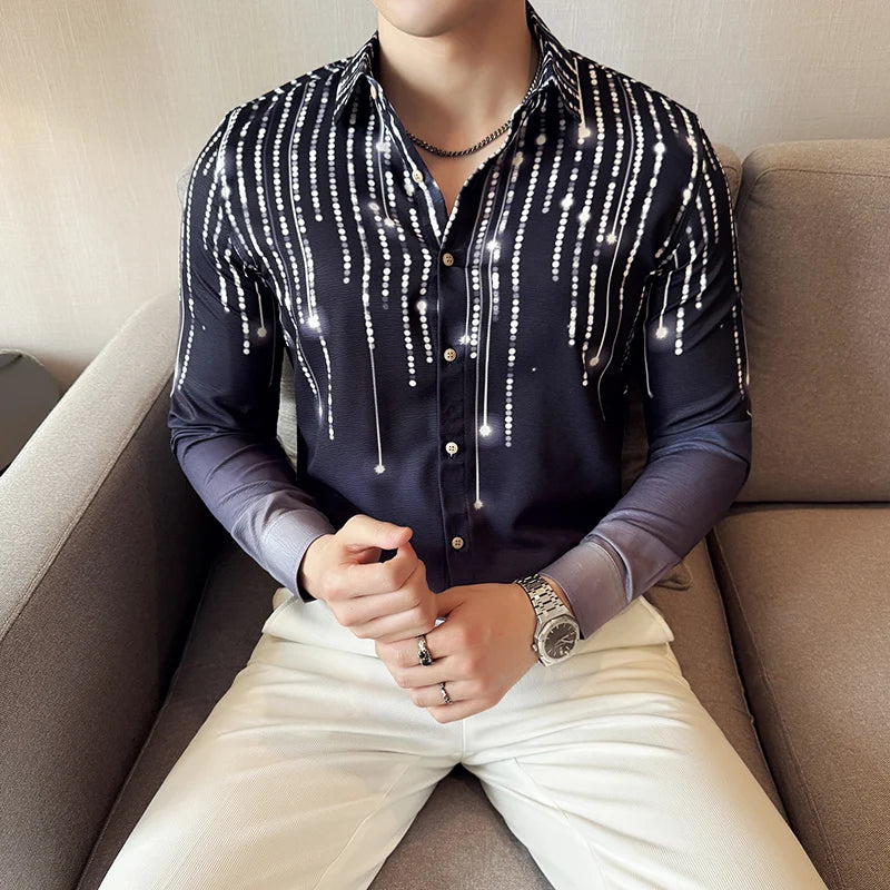 Slim Fit Printed Long-Sleeve T-Shirt