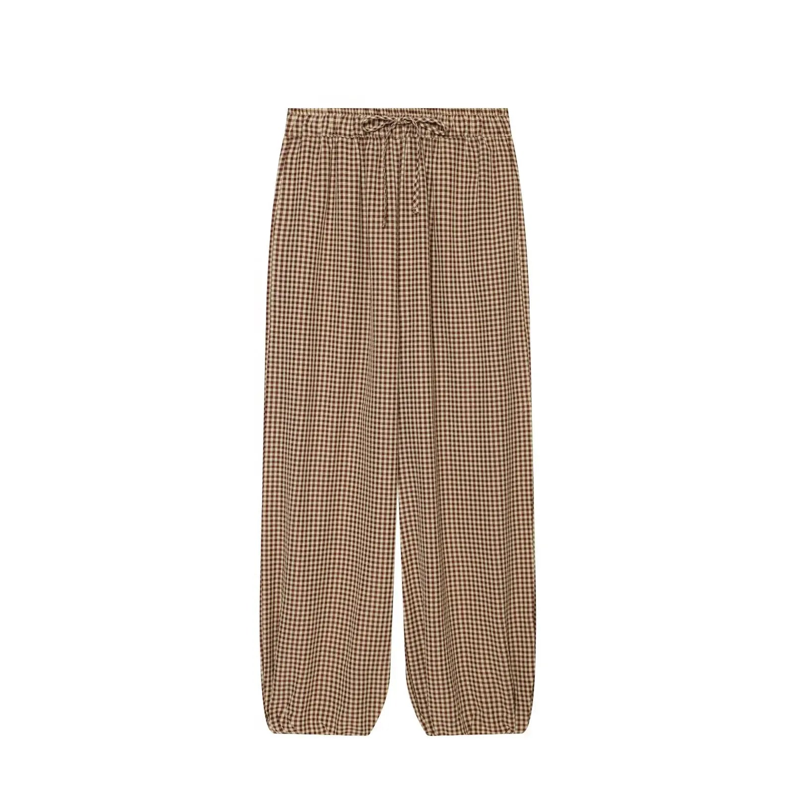 Women's Plaid Lantern Trousers