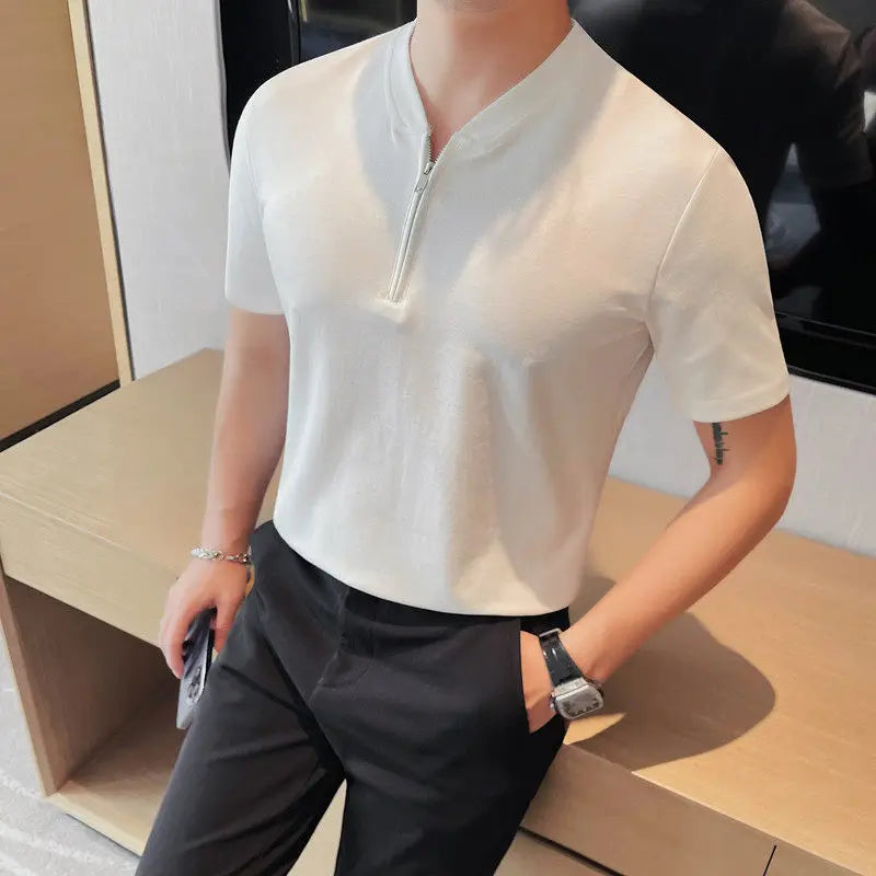 Slim Fit Short-Sleeve V-Neck T-Shirt