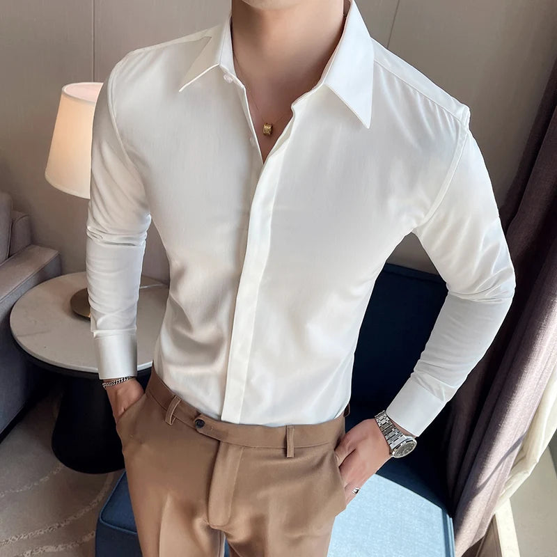 Slim Fit Long-Sleeve Dress Shirt