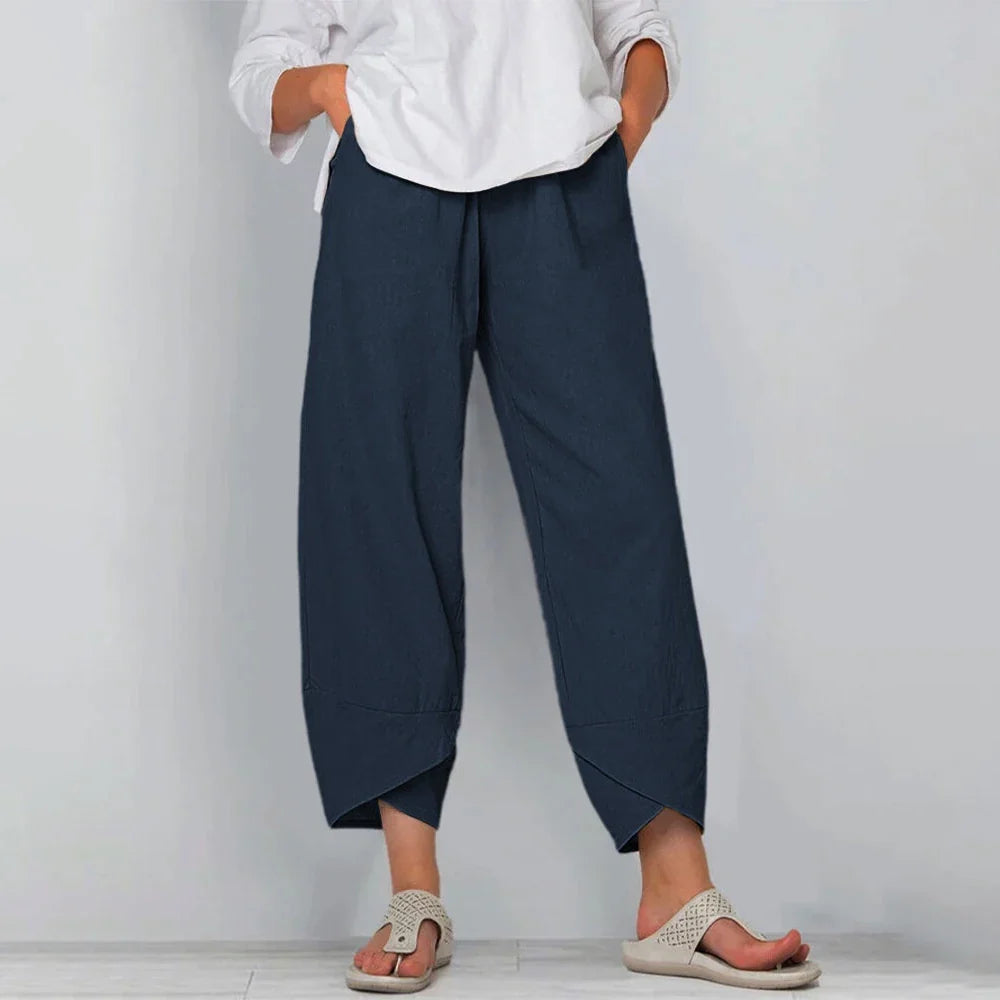 Women's Barrel Leg Cropped Pants