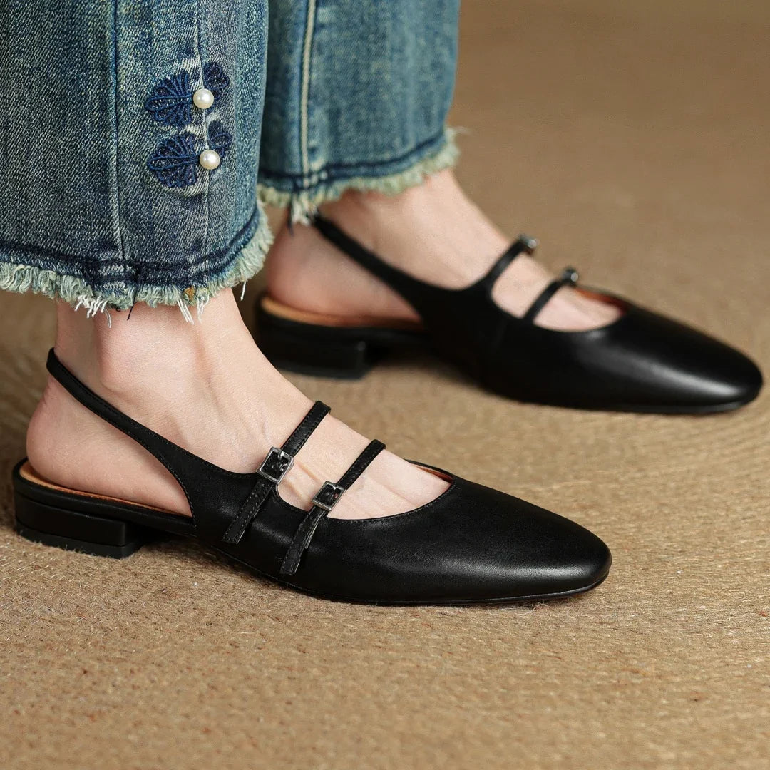 Women's Genuine Leather Slingbacks