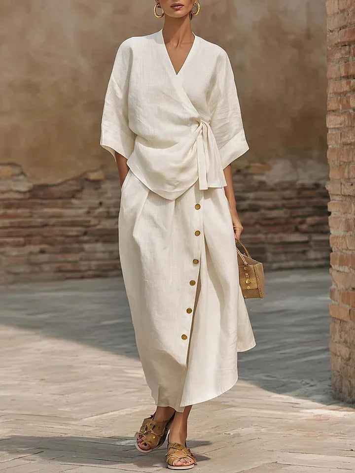 Women's Elegant Midi Skirt Set
