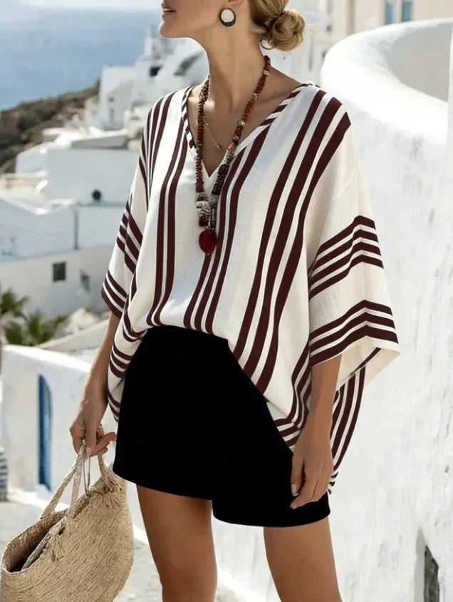 Women's Batwing Stripe Blouse