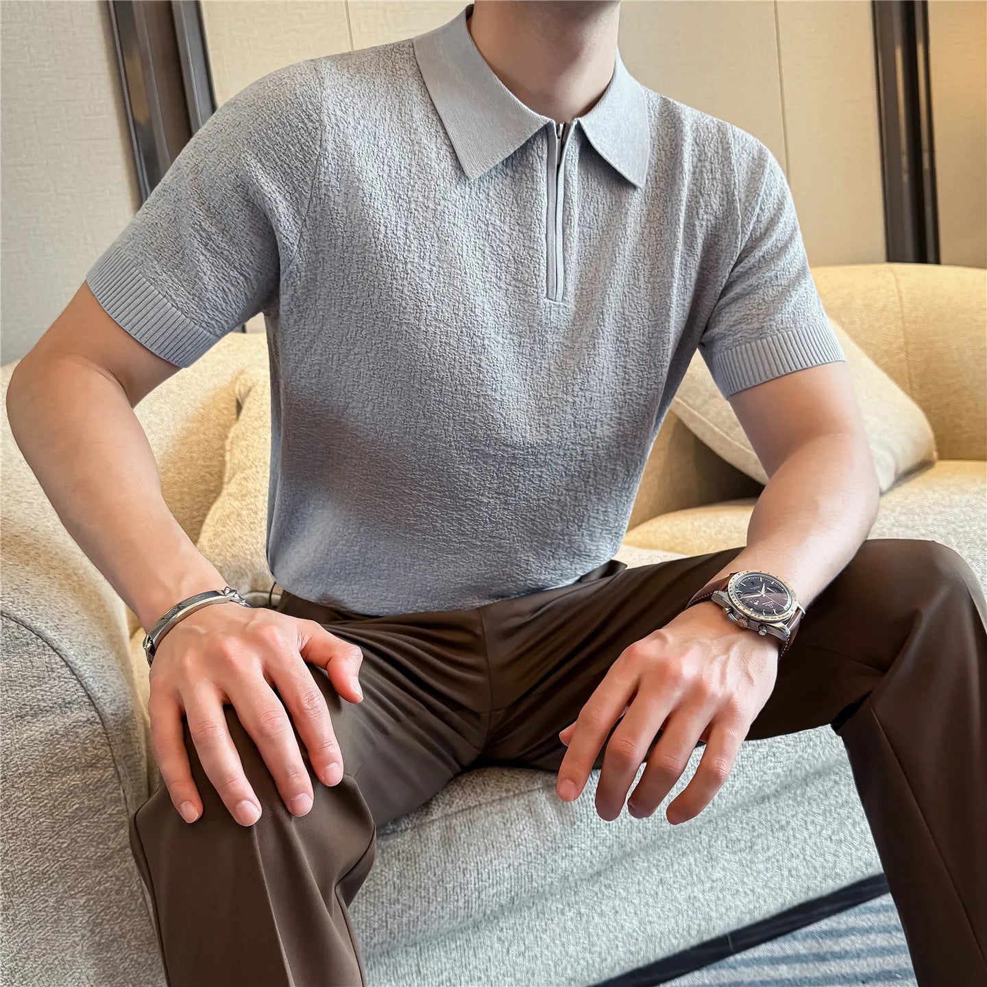Slim Fit Short-Sleeve Polo Shirt