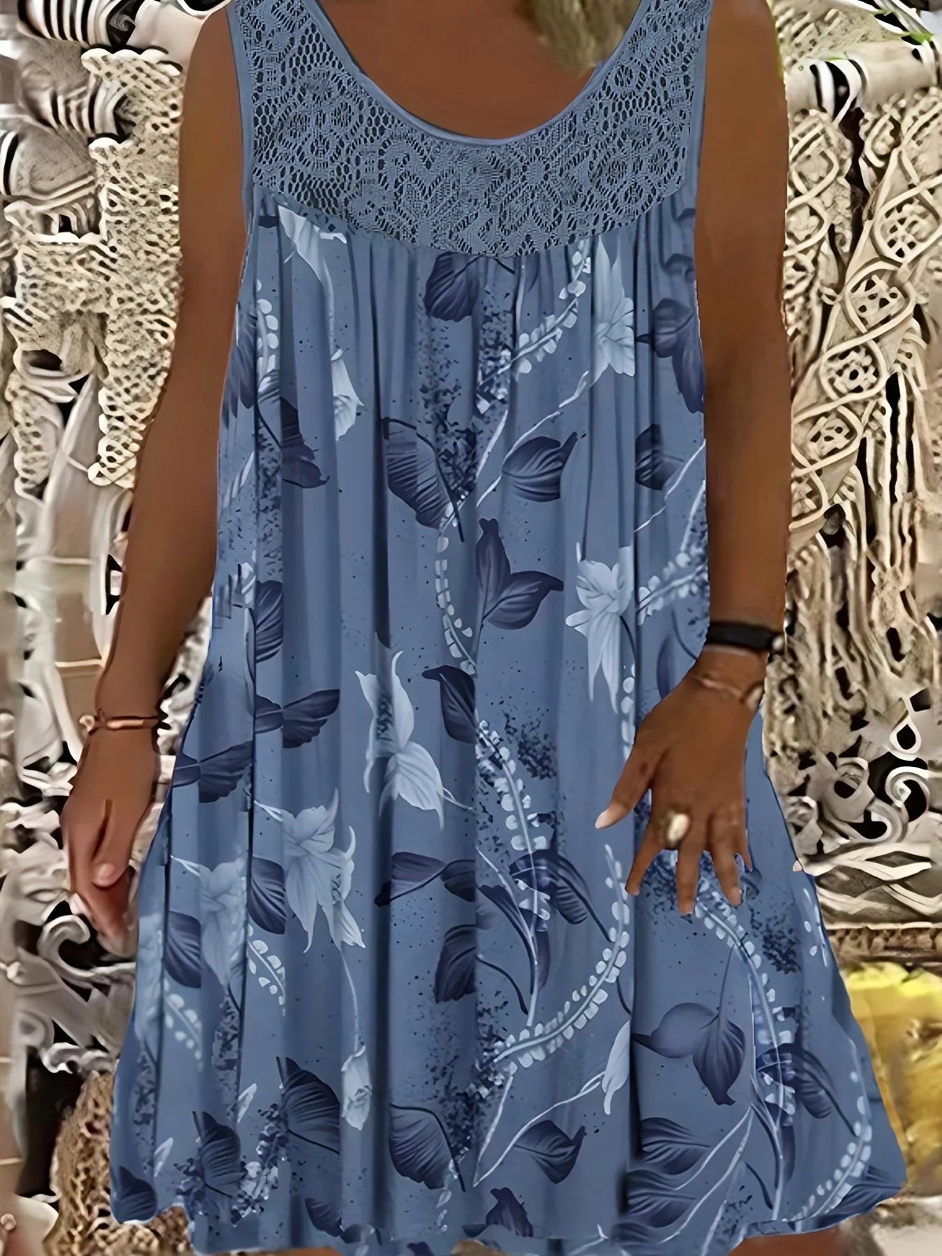 Women's Casual Floral Midi Dress