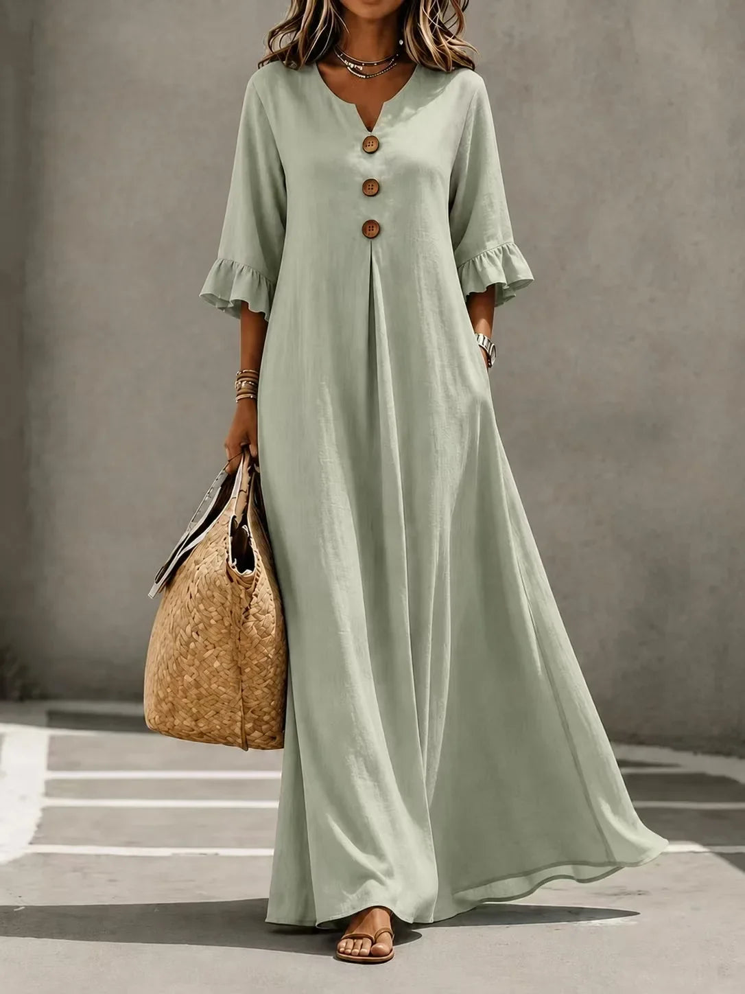 Women's Relaxed Pocket Maxi Dress