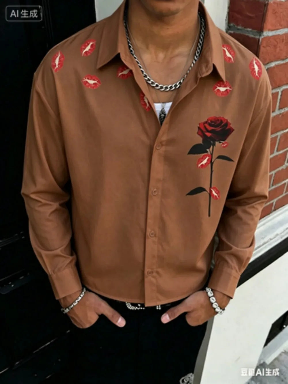 Women's Graphic Button Front Shirt