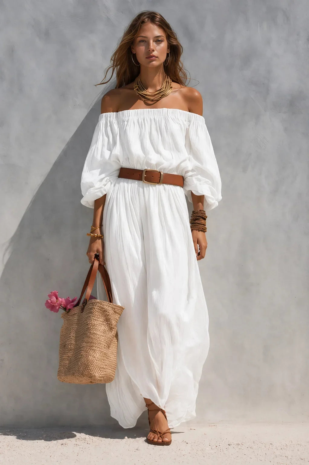Women's Off Shoulder Maxi Dress