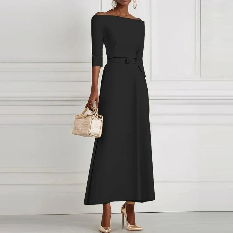 Women's Elegant Long Sleeve Maxi Dress