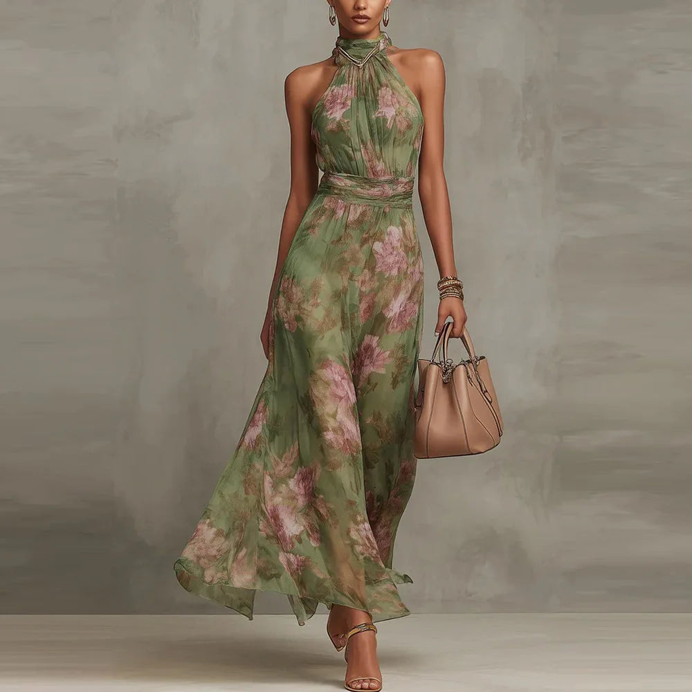 Women's Floral Maxi Wedding Guest Dress