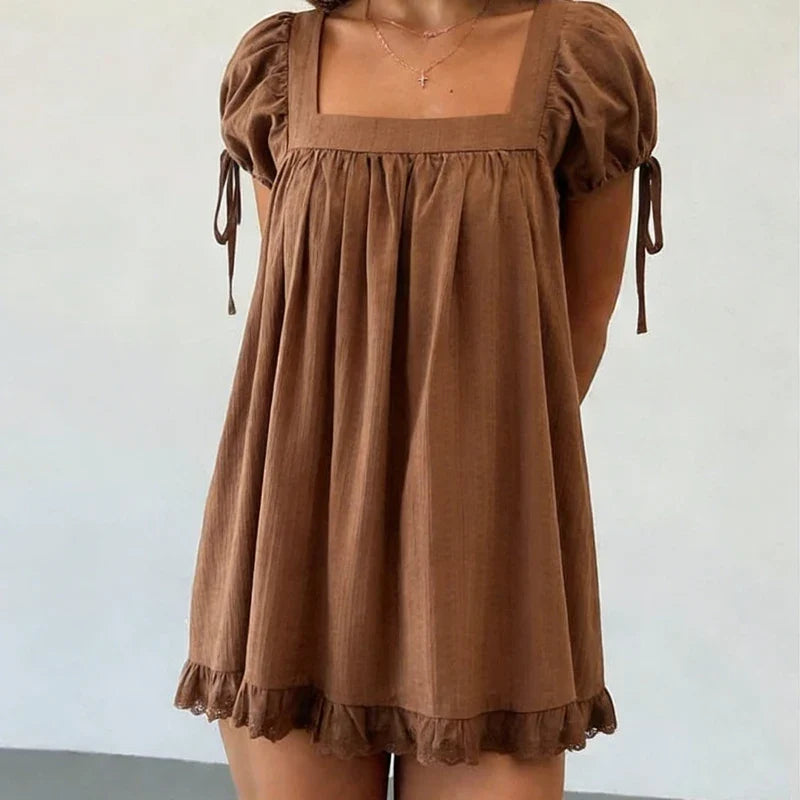 Women's Square Neck Mini Dress