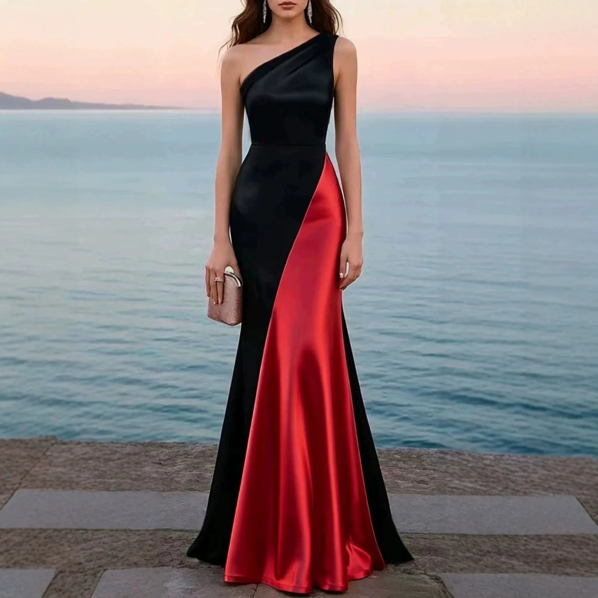 Women's Satin Wedding Guest Dress