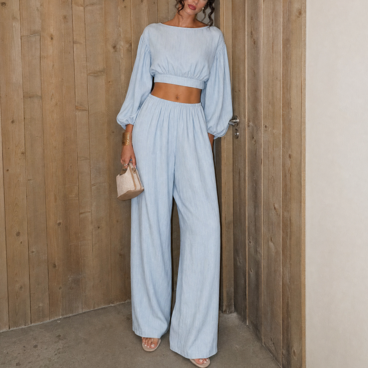 Sleeved trouser fall set