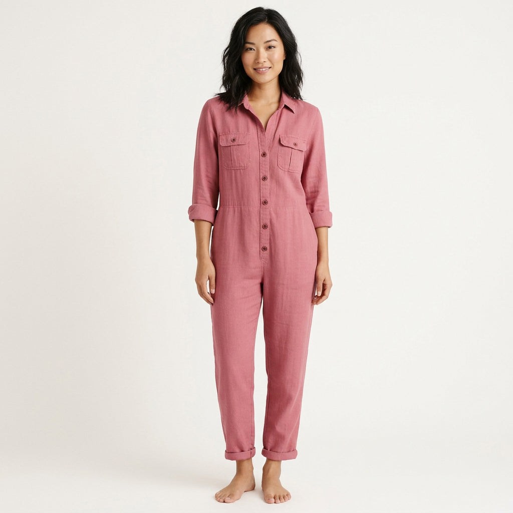 Women's Jumpsuit with Button Front