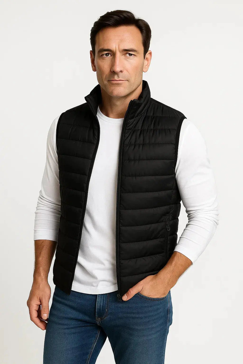 Harrington Oxford | Men's Puffer Vest Cotton-Padded Sleeveless Winter Jacket