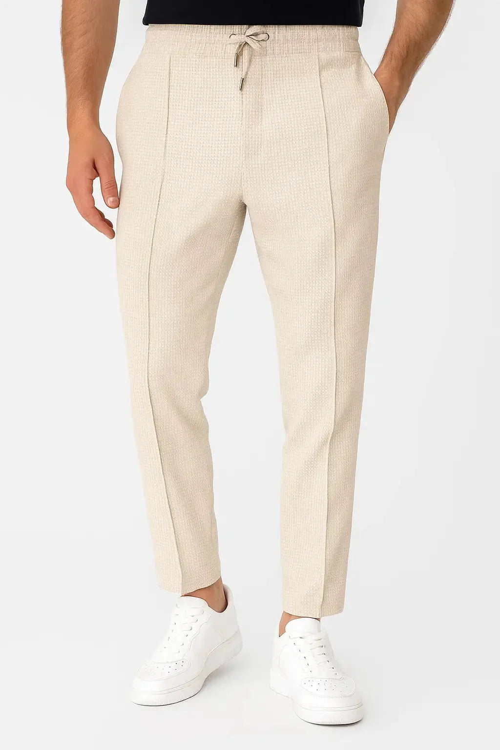 Cotton Blend Pants With Vintage Flash Lining