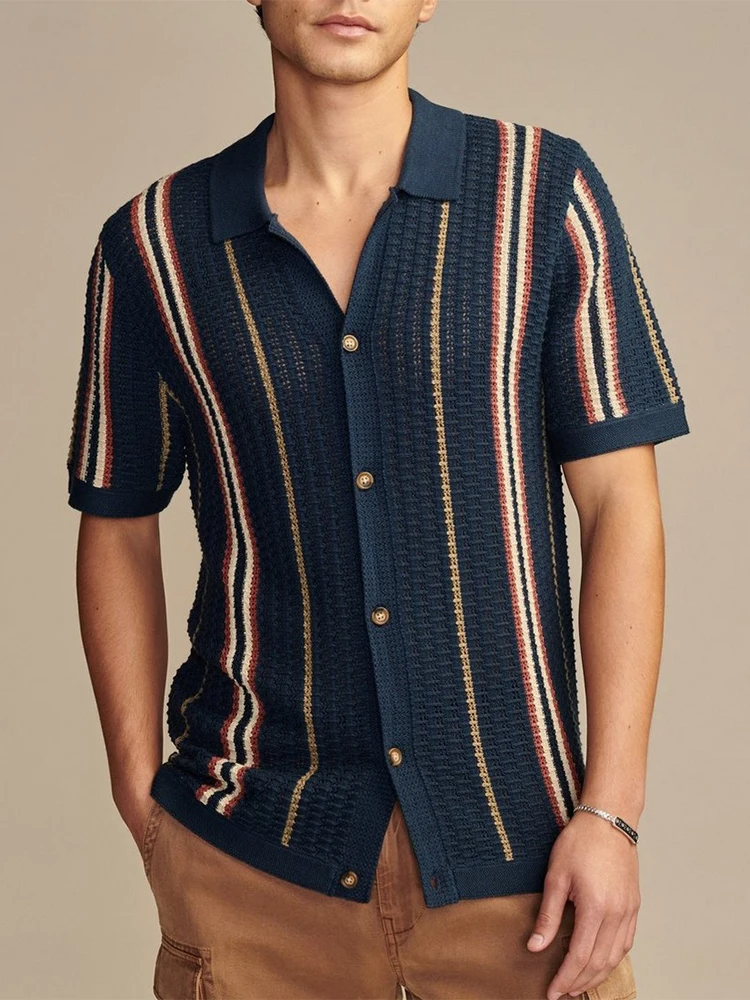 Viscose Knit Button Up Shirt