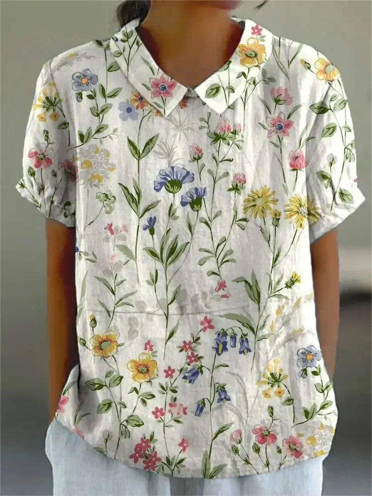 Women's Floral Relaxed Button Shirt