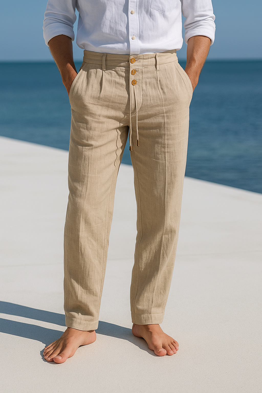 Linen Collection Straight Leg Trousers