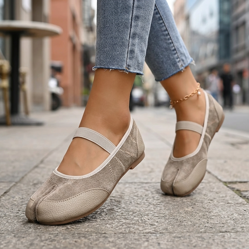 Women's Split Toe Mary Jane Flats