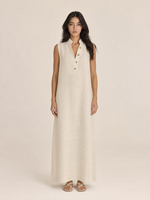 Load image into Gallery viewer, Elegant Sleeveless Linen Maxi Dress
