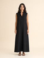 Load image into Gallery viewer, Elegant Sleeveless Linen Maxi Dress
