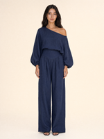 Load image into Gallery viewer, Asymmetrical One-Shoulder Trouser Set

