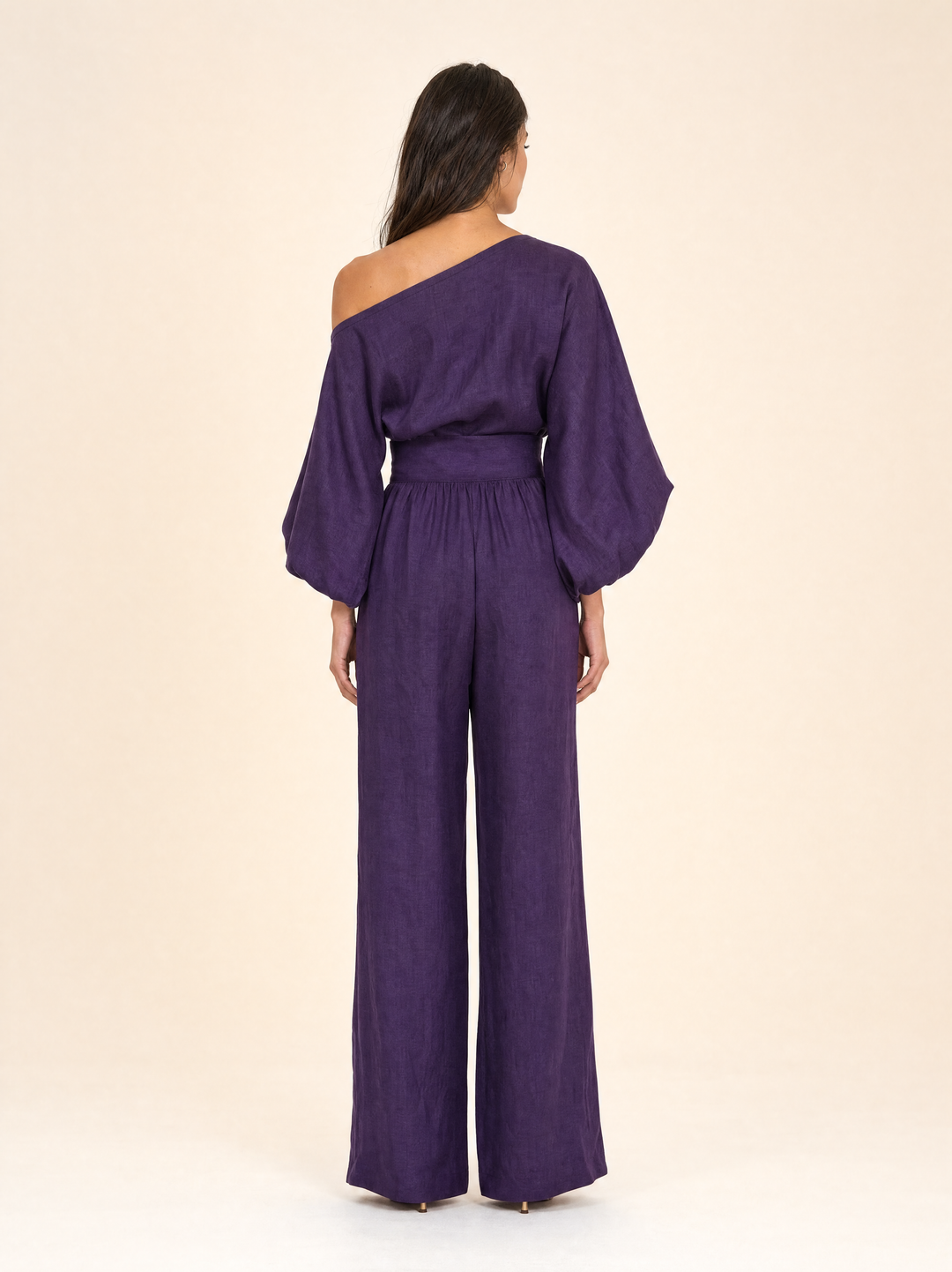 Asymmetrical One-Shoulder Trouser Set