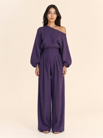 Load image into Gallery viewer, Asymmetrical One-Shoulder Trouser Set
