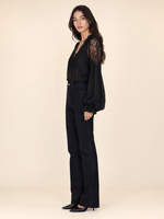 Load image into Gallery viewer, Lace-Trimmed Chiffon Blouse
