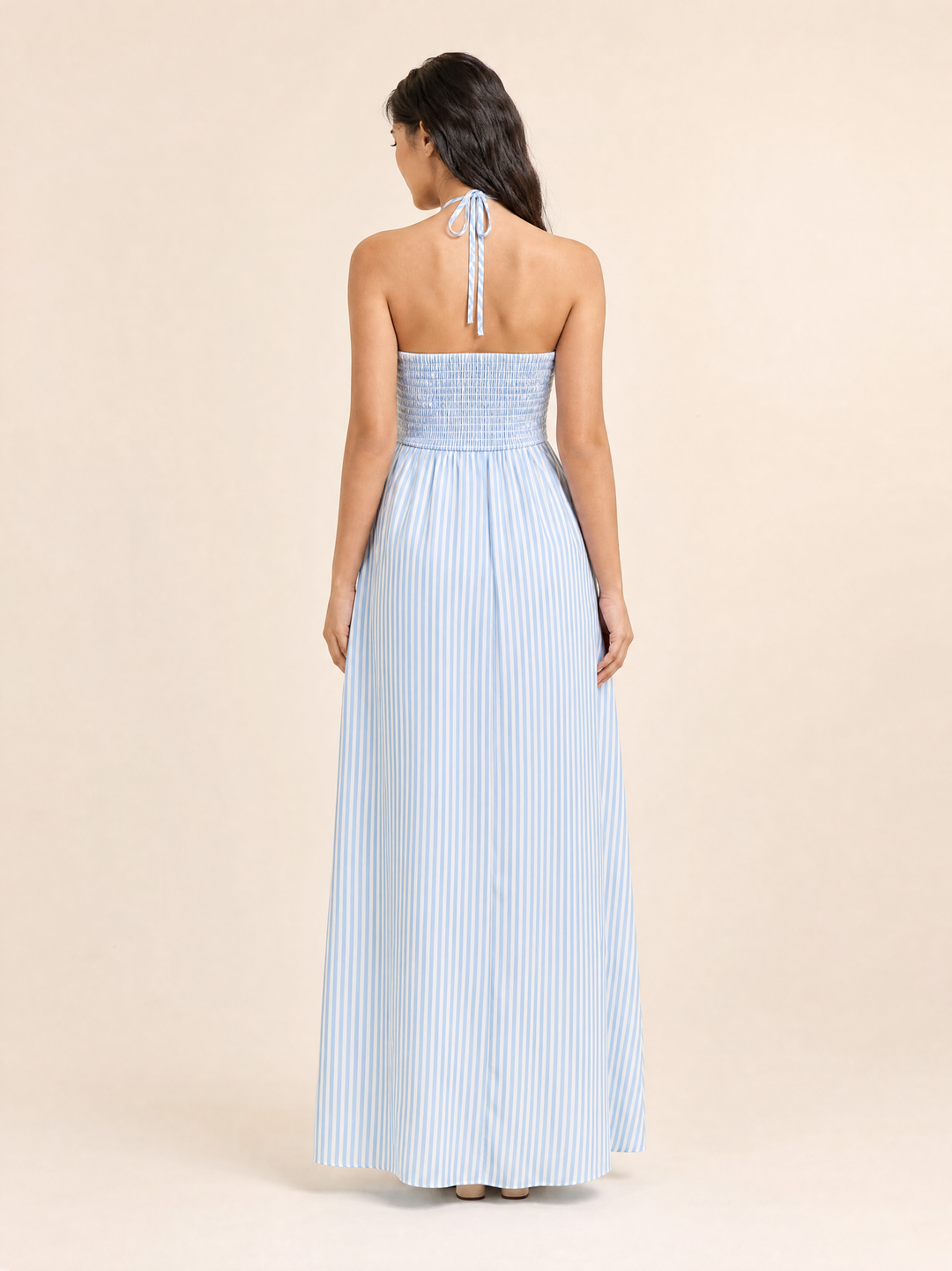 Halter Neck Flowing Maxi Dress