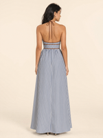 Load image into Gallery viewer, Halter Neck Flowing Maxi Dress
