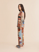 Load image into Gallery viewer, Abstract Print Tailored Trouser Set
