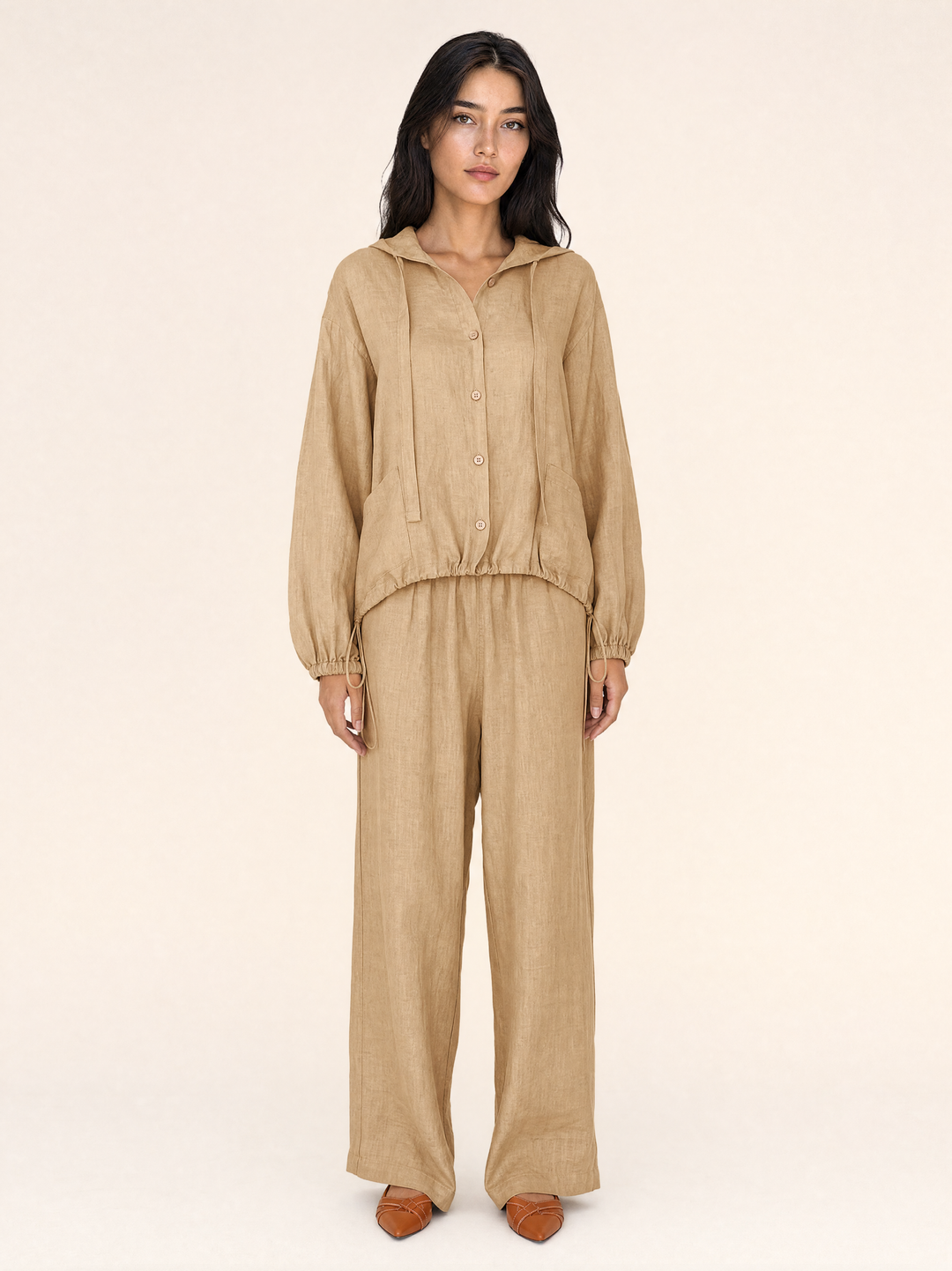 Breathable Linen Hoodie