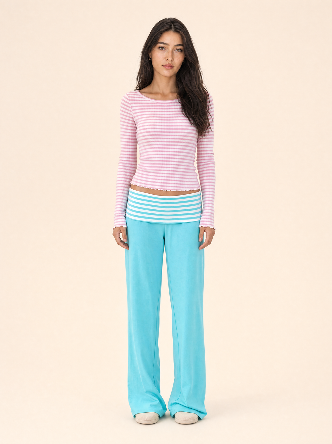Breathable Striped Lounge Trousers