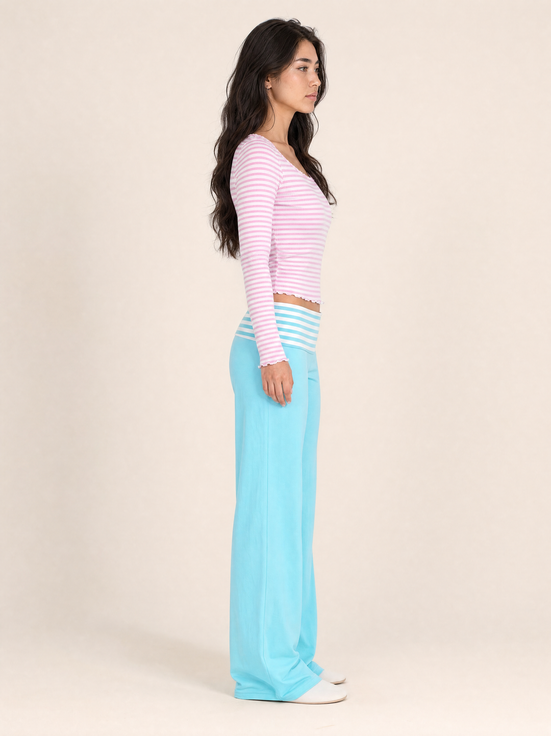 Breathable Striped Lounge Trousers